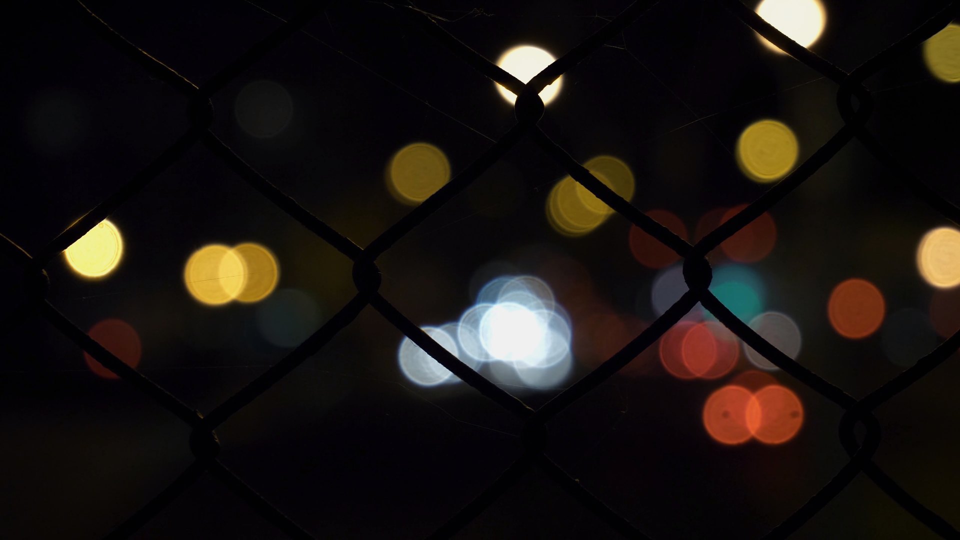 City lights out of focus at night