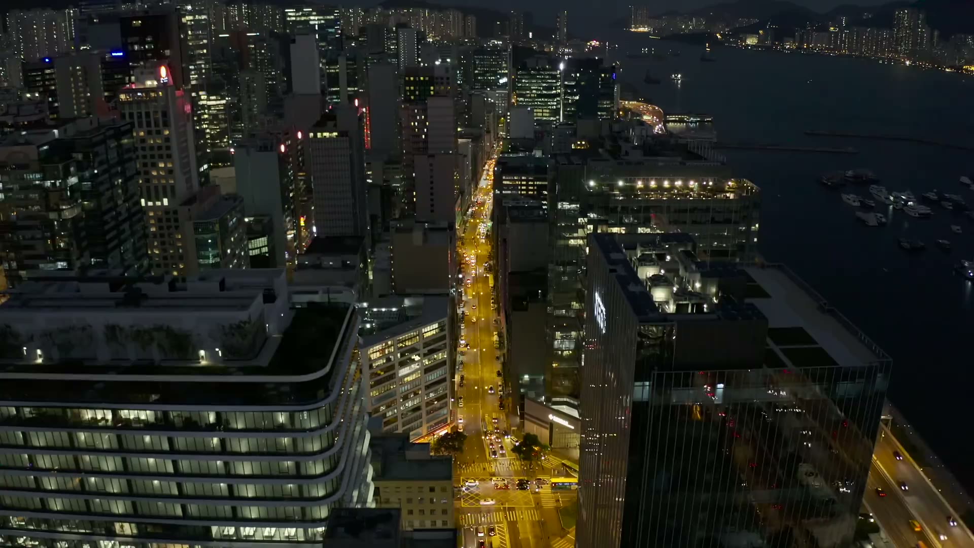 香港藍調時刻航拍