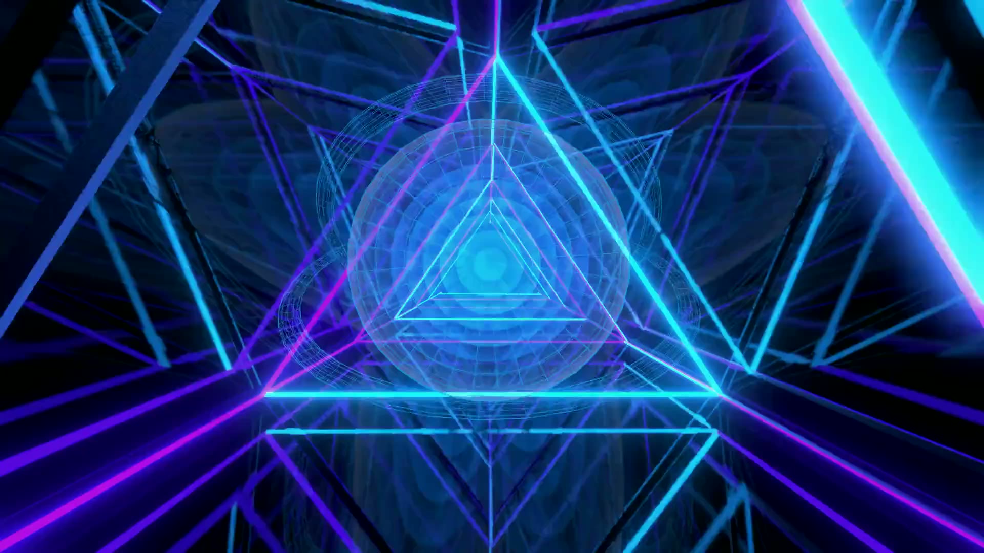3D 渲染的霓虹幾何
